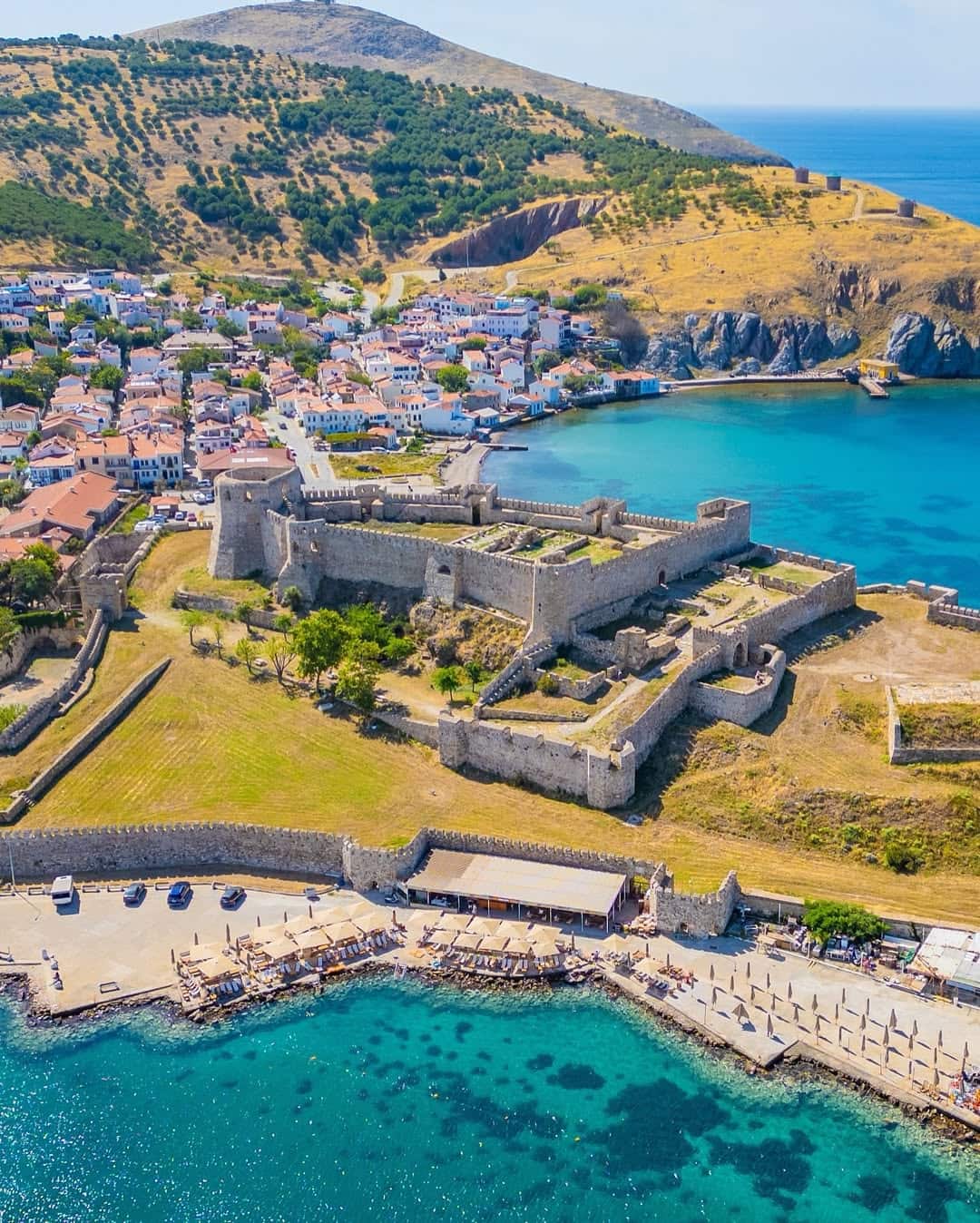 Bozcaada Kalesi havadan görünüm